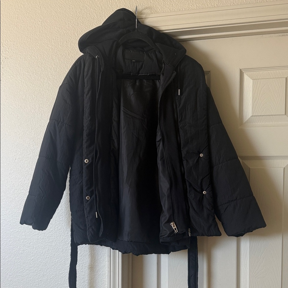 Blank NYC Black Hooded Jacket